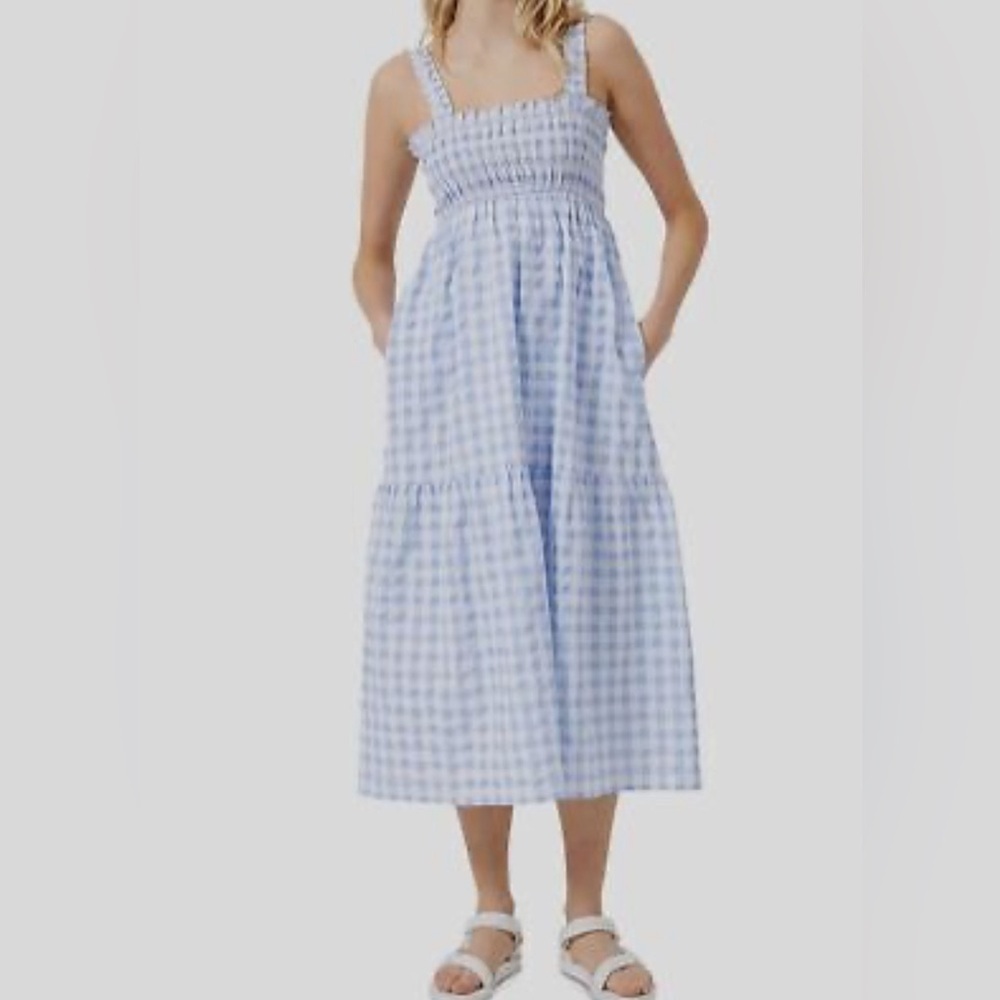 NWT French Connection‎ Size 12 Dress Blue Gingham